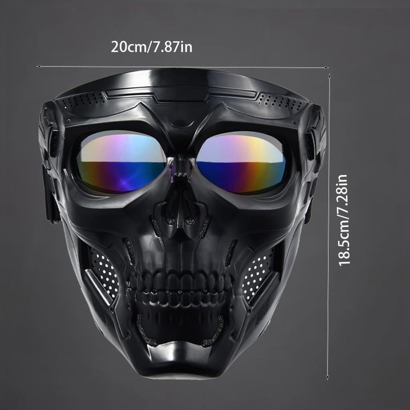 PLOOTA Motorcycle Face Mask Full Face,Dirt Bike Goggles Motocross, ATV, Offroad, Riding Racing Goggles for Men Women - Image 2